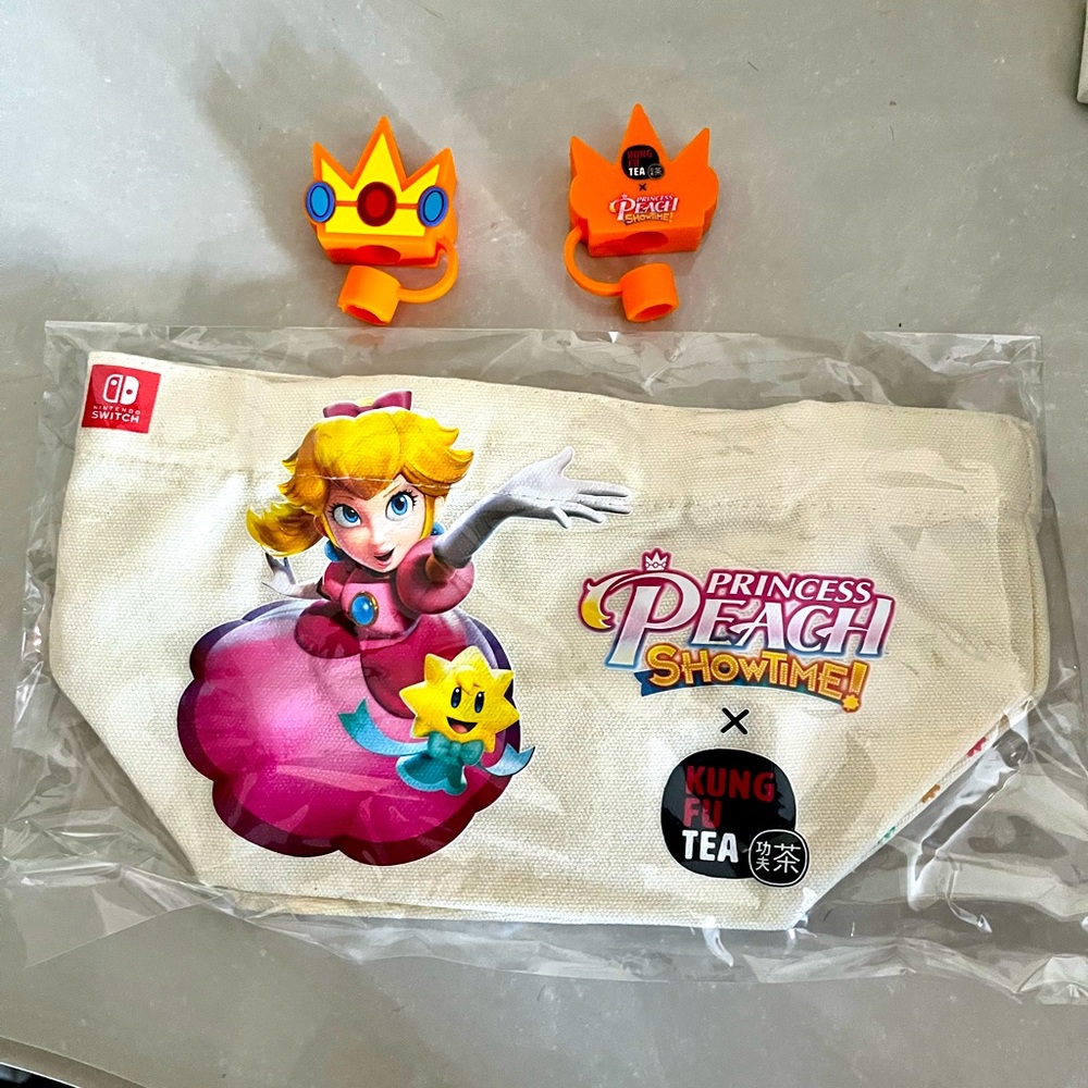 LIMITED EDITION Nintendo Princess Peach Showtime x Kung Fu Tea Bundle